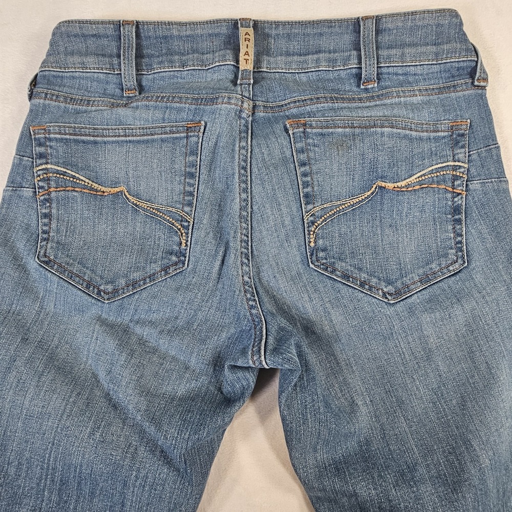 Ariat REAL Mid Rise Boot Flared Jeans Women's Size 30 32" Inseam Medium Wash - Picture 12 of 16